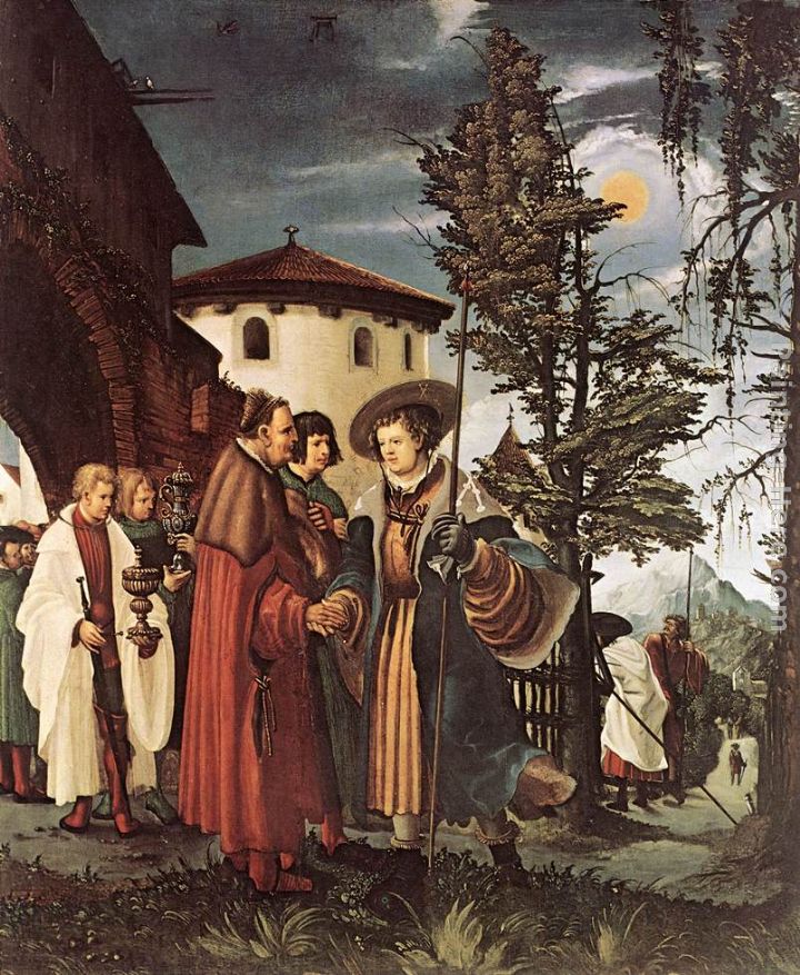 St. Florian Taking Leave Of The Monastery painting - Denys van Alsloot St. Florian Taking Leave Of The Monastery art painting